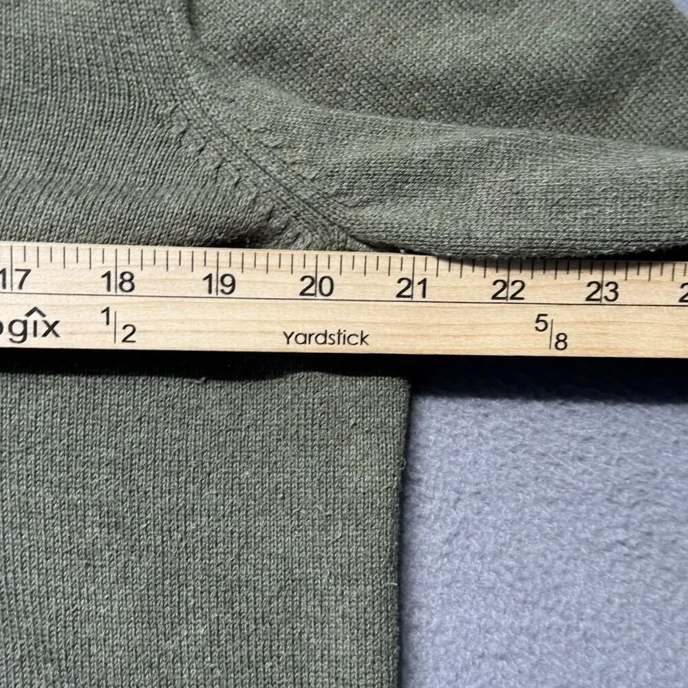 Eddie Bauer Womens XL Shawl Collar Sweater Olive Green Knit Pullover EUC